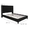 Flash Furniture Full Size Black Fabric Platform Bed & Mattress HG-BM10-38-GG - alternate 3